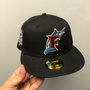 Florida Marlins 10th annv fitted cap 7 3/8 Hat Club exclusive